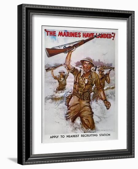 WWII Recruiting Poster-James Montgomery Flagg-Framed Giclee Print