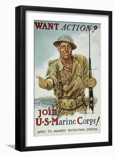 WWII Recruiting Poster-James Montgomery Flagg-Framed Giclee Print