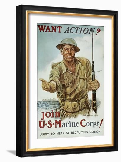 WWII Recruiting Poster-James Montgomery Flagg-Framed Giclee Print