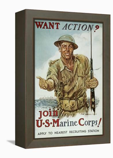WWII Recruiting Poster-James Montgomery Flagg-Framed Premier Image Canvas