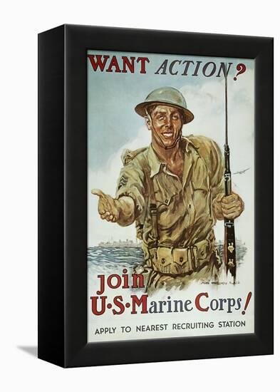 WWII Recruiting Poster-James Montgomery Flagg-Framed Premier Image Canvas