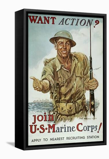 WWII Recruiting Poster-James Montgomery Flagg-Framed Premier Image Canvas