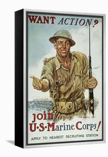 WWII Recruiting Poster-James Montgomery Flagg-Framed Premier Image Canvas