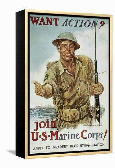 WWII Recruiting Poster-James Montgomery Flagg-Framed Premier Image Canvas