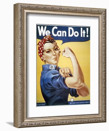 WWII: Rosie The Riveter-null-Framed Premium Giclee Print