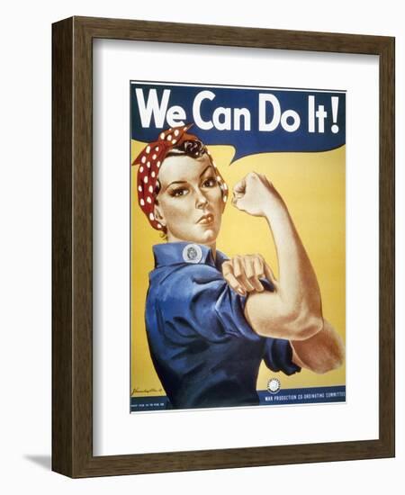 WWII: Rosie The Riveter-null-Framed Premium Giclee Print