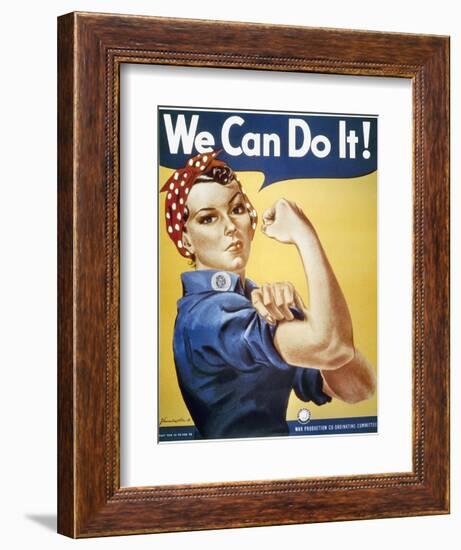 WWII: Rosie The Riveter-null-Framed Premium Giclee Print