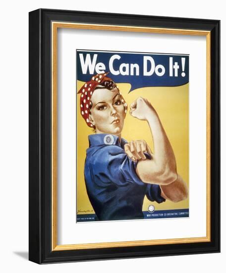 WWII: Rosie The Riveter-null-Framed Premium Giclee Print