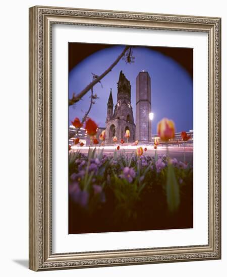 Wwii Ruins of the Kaiser Wilhelm Memorial Church (The Gedachtniskische), Berlin, Germany-Ralph Crane-Framed Photographic Print