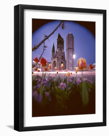 Wwii Ruins of the Kaiser Wilhelm Memorial Church (The Gedachtniskische), Berlin, Germany-Ralph Crane-Framed Photographic Print