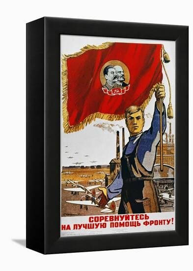 WWII: Russian Poster, 1942-null-Framed Premier Image Canvas