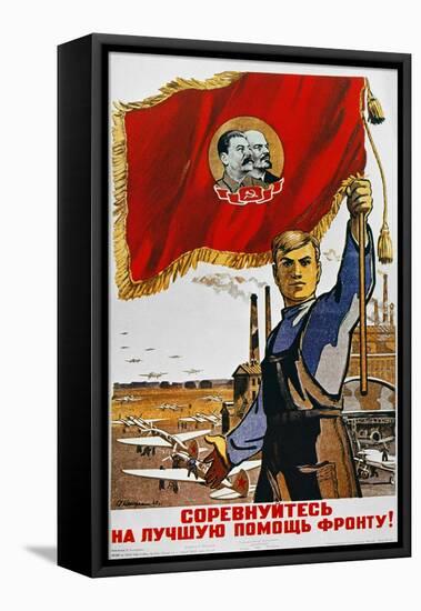 WWII: Russian Poster, 1942-null-Framed Premier Image Canvas