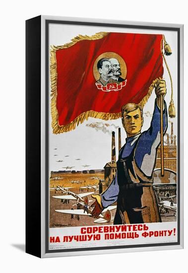 WWII: Russian Poster, 1942-null-Framed Premier Image Canvas