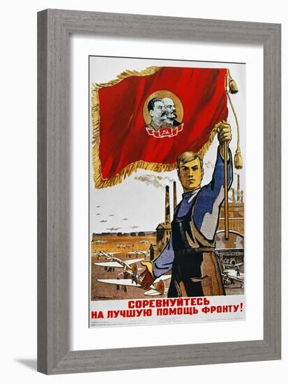 WWII: Russian Poster, 1942-null-Framed Giclee Print