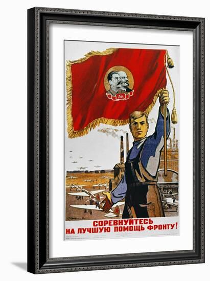 WWII: Russian Poster, 1942-null-Framed Giclee Print