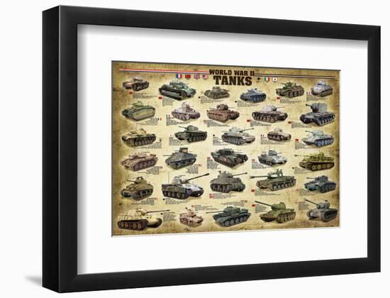 WWII Tanks-null-Framed Premium Giclee Print