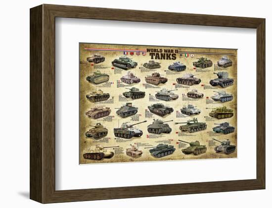 WWII Tanks-null-Framed Premium Giclee Print