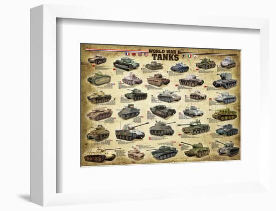 WWII Tanks-null-Framed Premium Giclee Print
