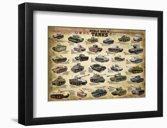 WWII Tanks-null-Framed Art Print