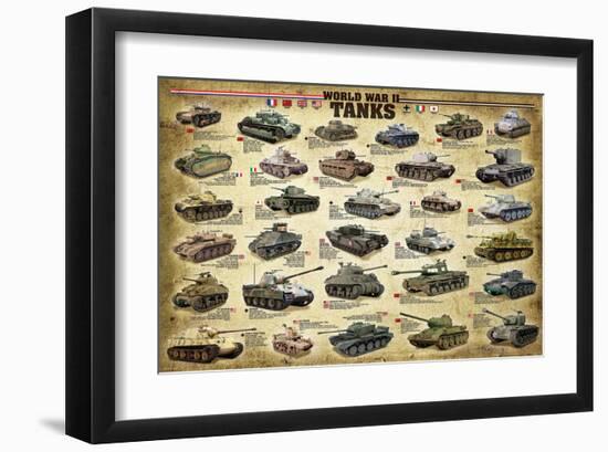 WWII Tanks-null-Framed Art Print