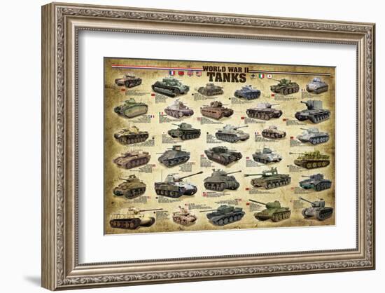 WWII Tanks-null-Framed Art Print