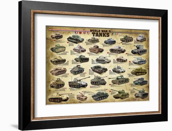 WWII Tanks-null-Framed Art Print