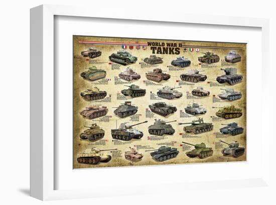 WWII Tanks-null-Framed Art Print