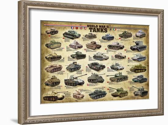 WWII Tanks-null-Framed Art Print