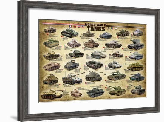 WWII Tanks-null-Framed Art Print