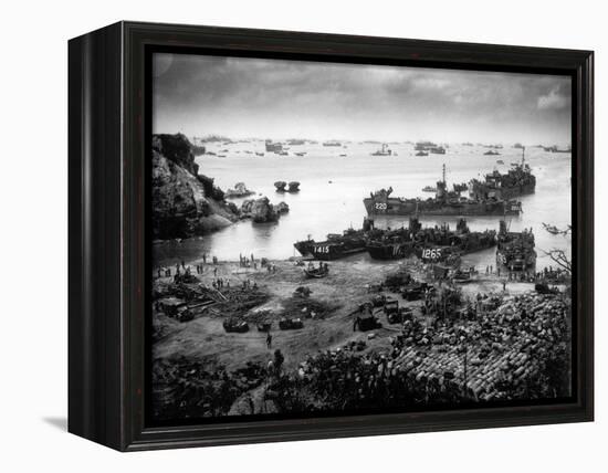 WWII U.S. Invasion Okinawa-null-Framed Premier Image Canvas