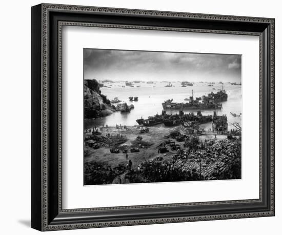 WWII U.S. Invasion Okinawa-null-Framed Photographic Print