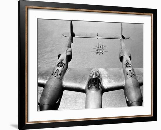 WWII U.S. Lockheed P38 Lightning-null-Framed Photographic Print