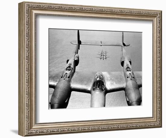 WWII U.S. Lockheed P38 Lightning-null-Framed Photographic Print