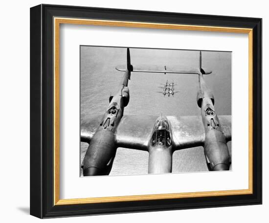 WWII U.S. Lockheed P38 Lightning-null-Framed Photographic Print