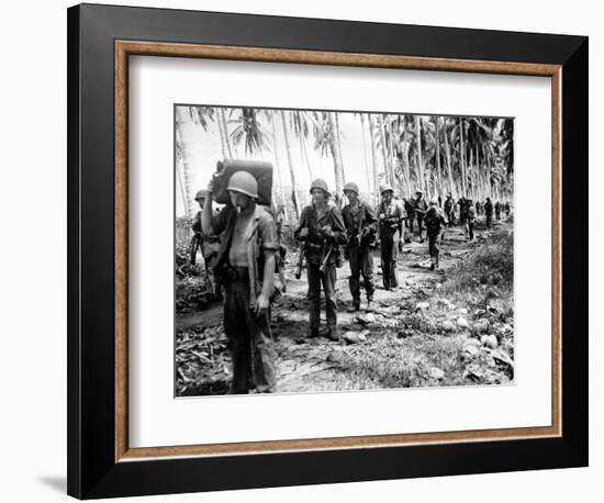 WWII U.S. Marines Guadalcanal-null-Framed Photographic Print