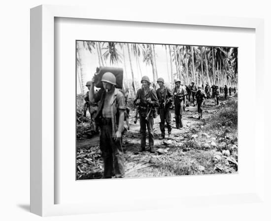 WWII U.S. Marines Guadalcanal-null-Framed Photographic Print