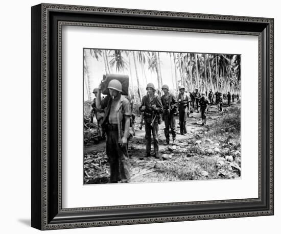 WWII U.S. Marines Guadalcanal-null-Framed Photographic Print