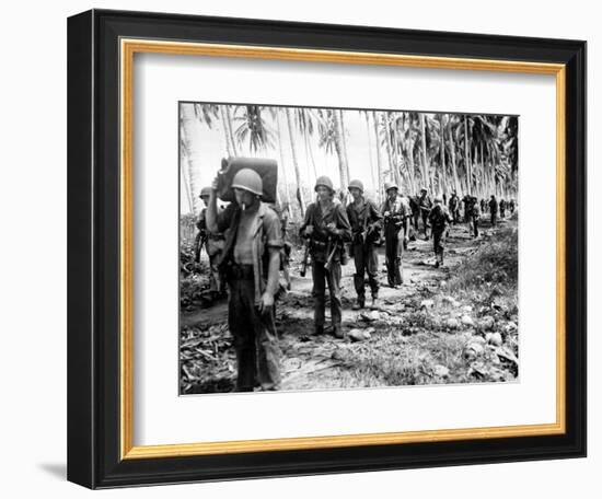 WWII U.S. Marines Guadalcanal-null-Framed Photographic Print