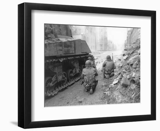 WWII U.S. Troops Coblenz-null-Framed Photographic Print