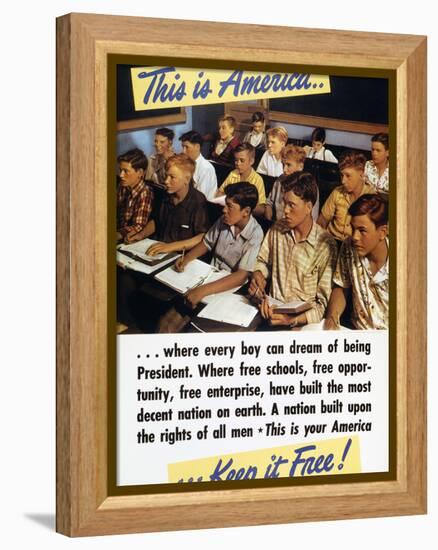 WWII: Us Poster, 1942-Fred G. Korth-Framed Premier Image Canvas