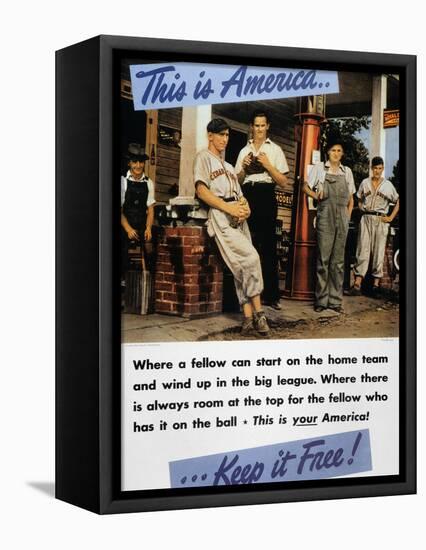 WWII: Us Poster, 1942-null-Framed Premier Image Canvas