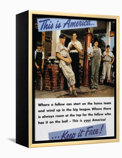 WWII: Us Poster, 1942-null-Framed Premier Image Canvas