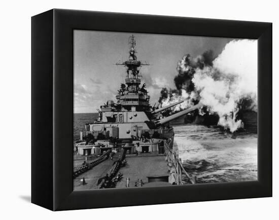 WWII USS Missouri-null-Framed Premier Image Canvas