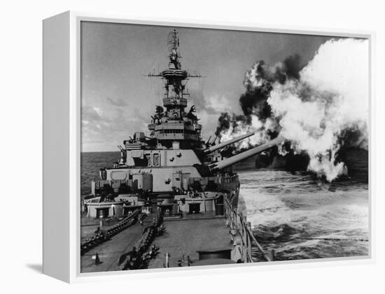 WWII USS Missouri-null-Framed Premier Image Canvas