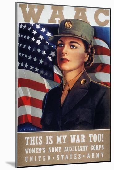 WWII: Waac Poster, 1942-null-Mounted Giclee Print