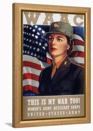 WWII: Waac Poster, 1942-null-Framed Premier Image Canvas