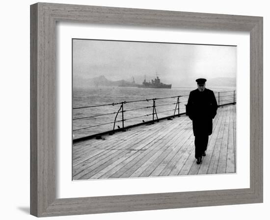 WWII, Winston Churchill, U.K. Prime Minister-Science Source-Framed Giclee Print