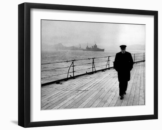 WWII, Winston Churchill, U.K. Prime Minister-Science Source-Framed Giclee Print