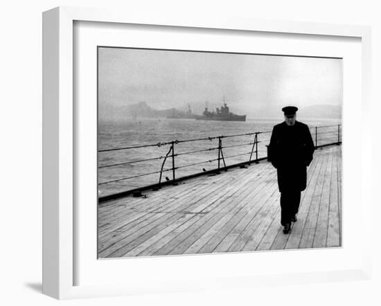 WWII, Winston Churchill, U.K. Prime Minister-Science Source-Framed Giclee Print