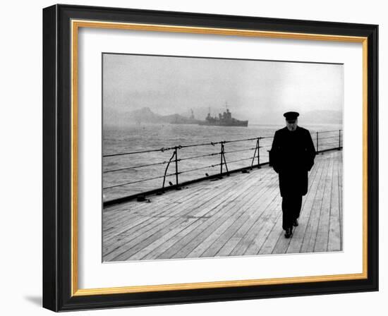 WWII, Winston Churchill, U.K. Prime Minister-Science Source-Framed Giclee Print